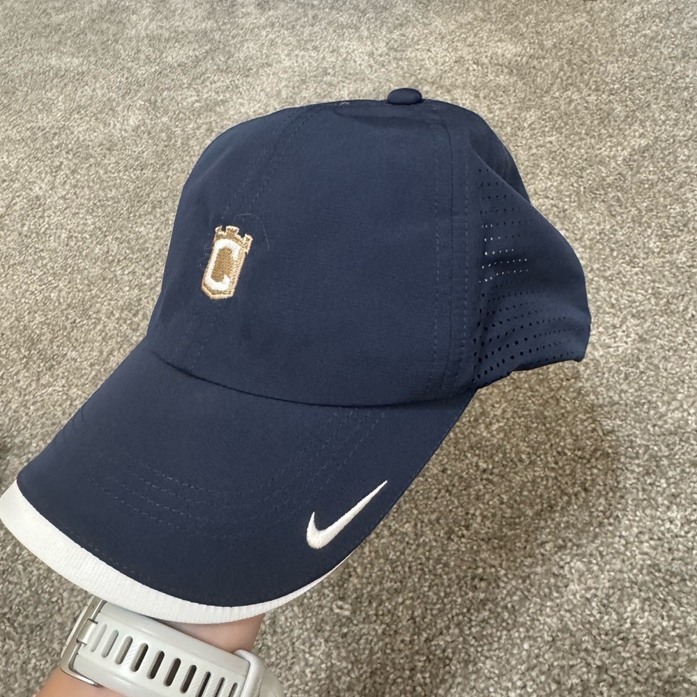 Nike Dark Blue Dri-FIT Cap with White Swoosh